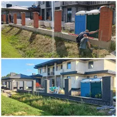 Установка двухскатных парапетов 